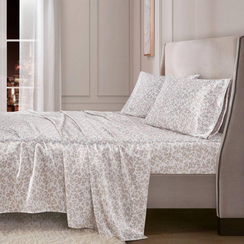 Madison Park Essentials Printed Satin Luxury Sheet Set
