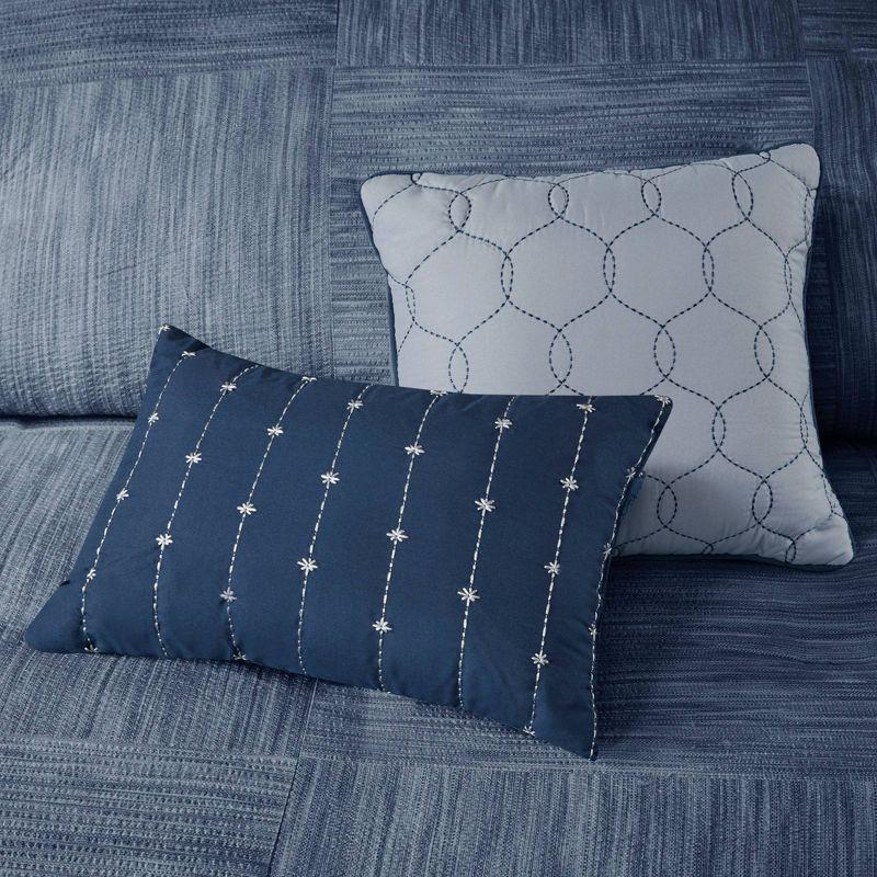 Madison Park Walter 7 Piece Printed Weave Seersucker Comforter Set
