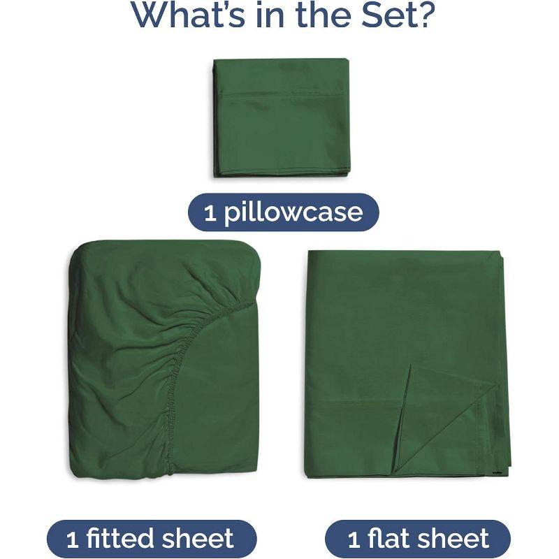 CGK Linens Premium Rayon From Bamboo 4 Piece Deep Pocket Ultra Soft & Cooling Sheet Set