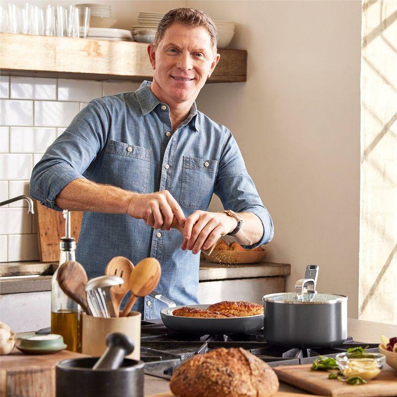 Bobby Flay 2pk (8" & 10") Ceramic Nonstick Aluminum Fry Pan Set Graphite Gray: Dishwasher-Safe, Lifetime Warranty