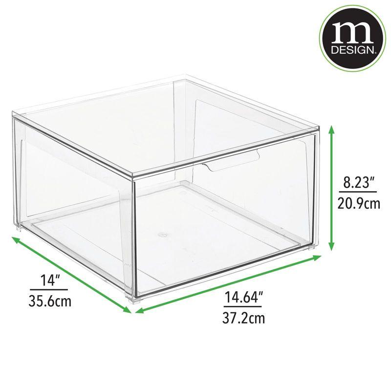 iDesign Clarity Closet Stacking Drawer Organizer 14 x 14 x 8 M4 (Set of 4)