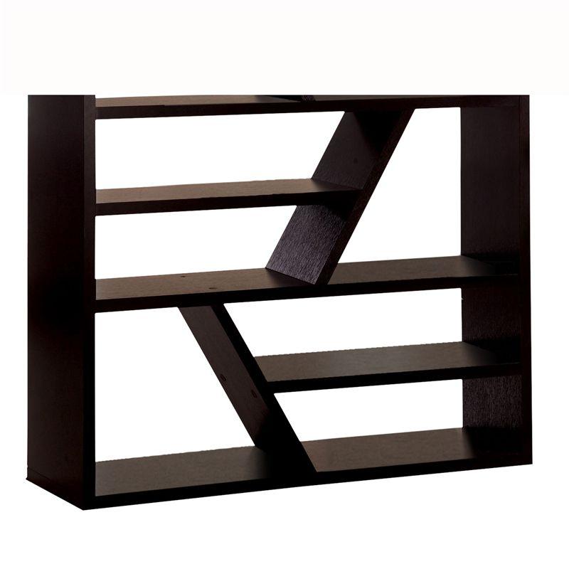 Israel Contemporary Wood Bookcase in Espresso - Furniture of America