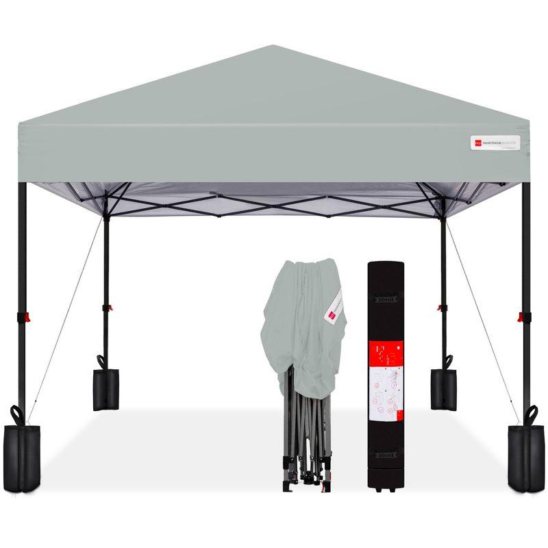 Silver 12x12ft Easy Setup Pop Up Canopy with Wheeled Case