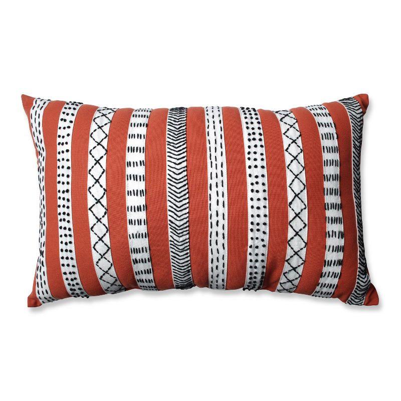 Embroidered Cotton Reversible Throw Pillow