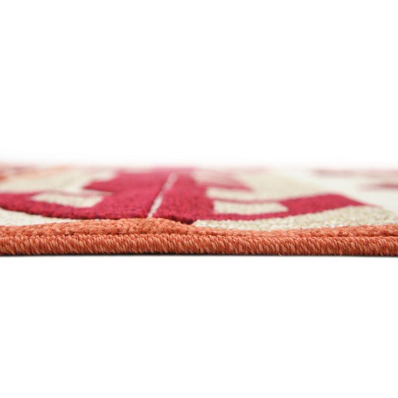 Unique Loom 5' 1 x 8' 0 Burgundy Outdoor Modern Albuquerque Area Rug
