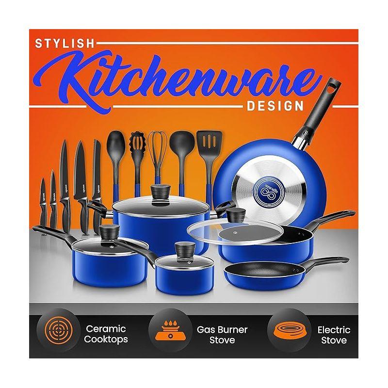 20 - Piece Non-Stick Aluminum Cookware Set