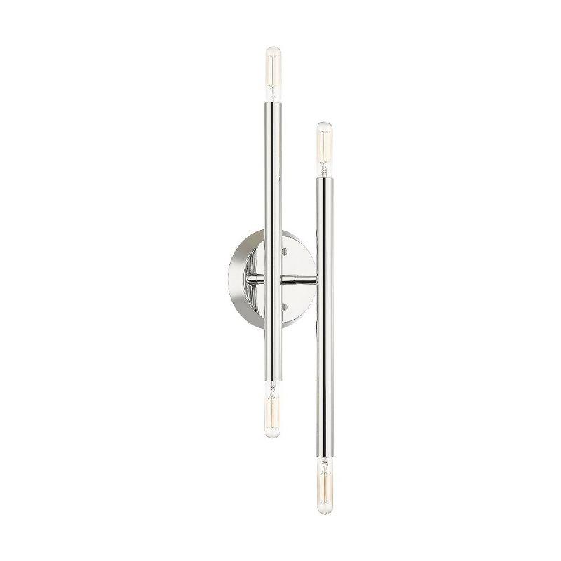 Polished Chrome 17" 4-Light Modern Wall Sconce