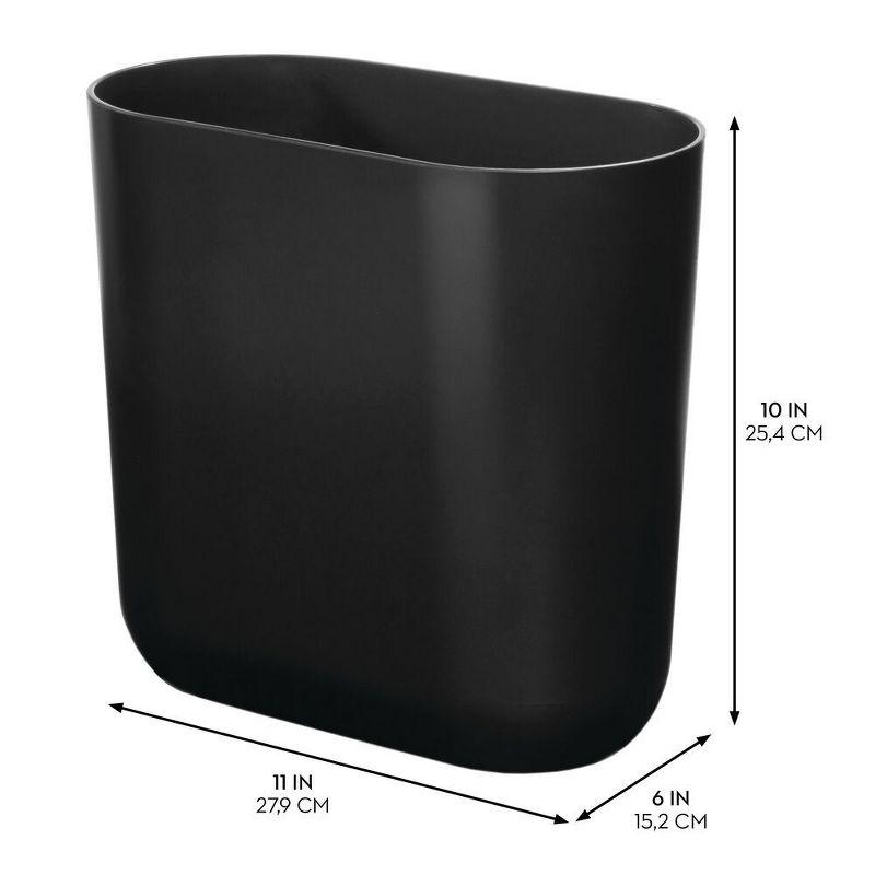 iDesign iDesign Set of 2 Small Oval Plastic Bathroom Trash Cans (Set of 2)