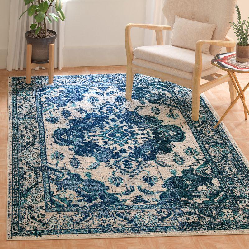Monaco MNC243 Power Loomed Indoor Area Rug - Ivory/Blue - 8'x10' - Safavieh