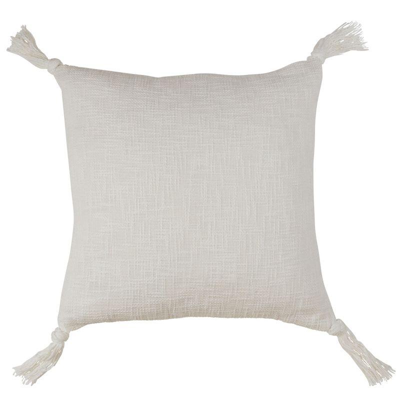 Saro Oneeka Collection Tassels Down Throw Pillow