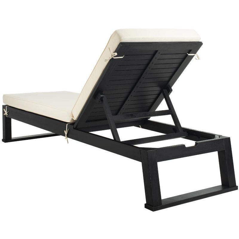Solano Sunlounger - Outdoor - PAT7024 - Black/Beige -Safavieh