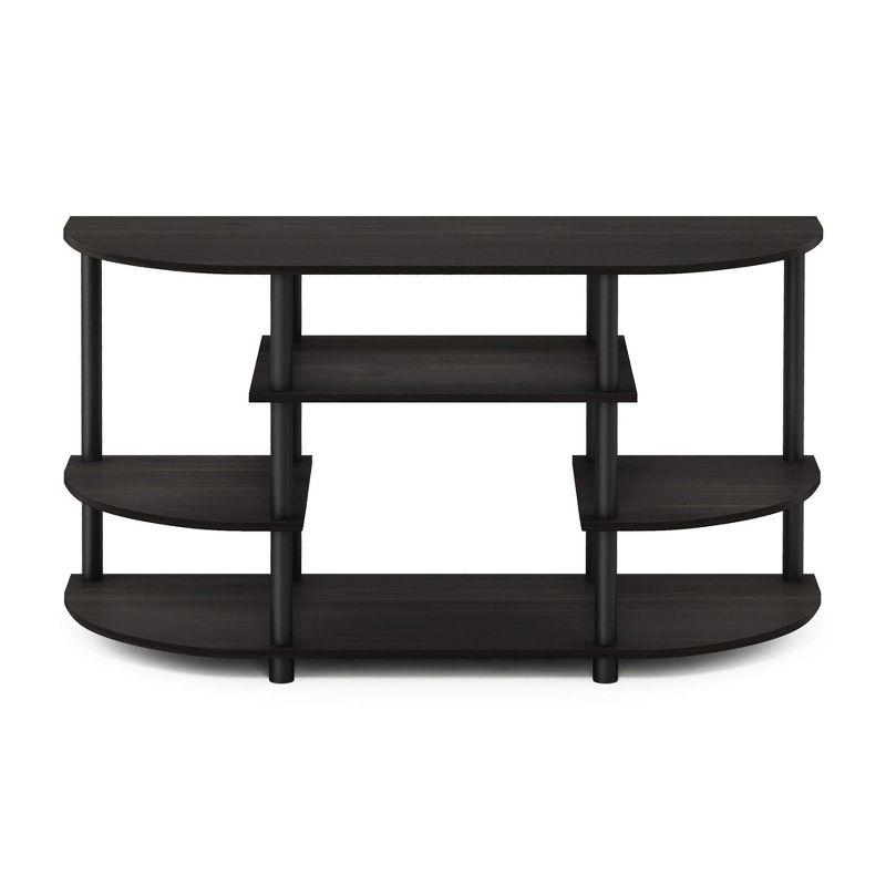 Furinno Simple Design TV Stand for TVs up to 44" Console Table Media Entertainment Center Bookcase Shelves for Living Room,Espresso