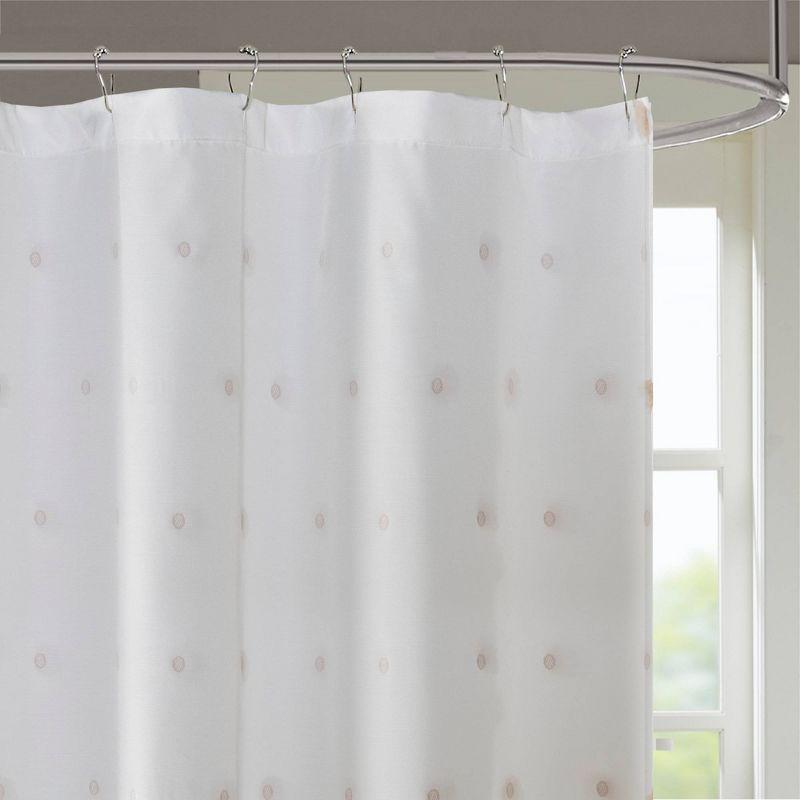 Madison Park Polka Dots Single Shower Curtain