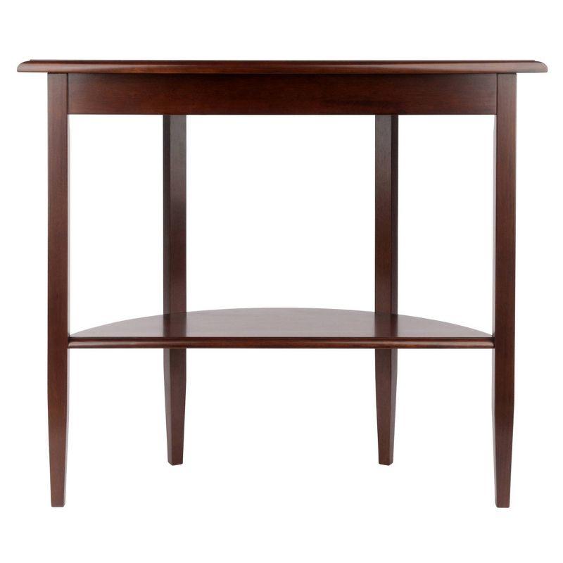 Winsome Concord Hall / Console Table, Half Moon with Drawer, Shelf - Antique Walnut: Entryway Furniture with Storage, Wood Composite