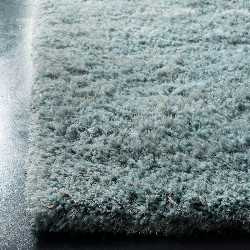 Toronto Blue Hand-Tufted Shag Area Rug 5' x 8'