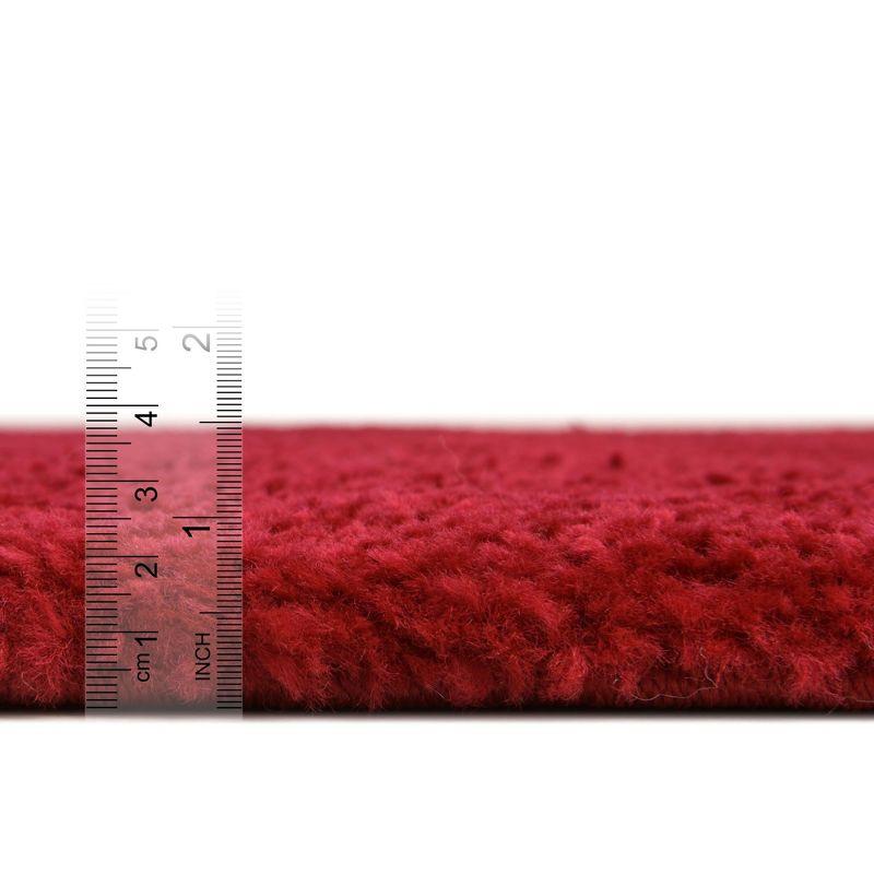 Calabasas Plush Red Shag Rug, 8' x 10', Kid-Friendly and Stain-Resistant