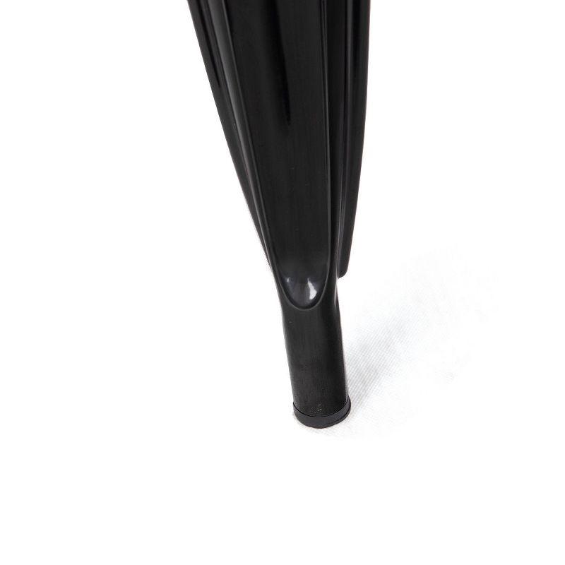 Costway Set of 4 Dining Side Chair Stackable Bistro Metal Wood Stool Black