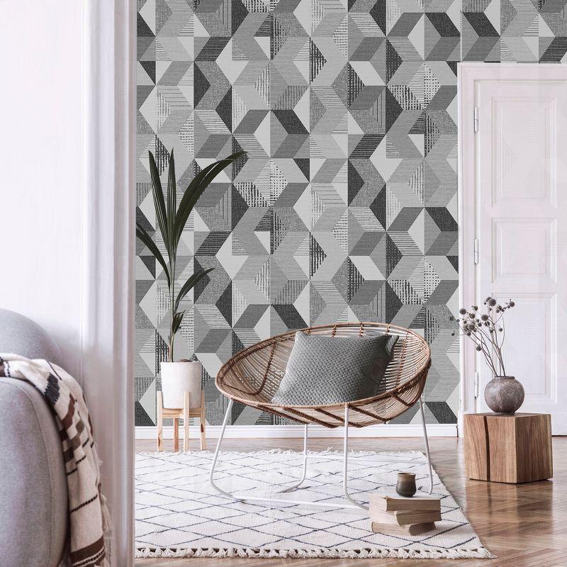 Transform Geo Mono Peel and Stick Wallpaper