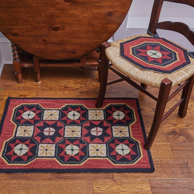 Park Designs Folk Star Hooked Rug 2' x 3'