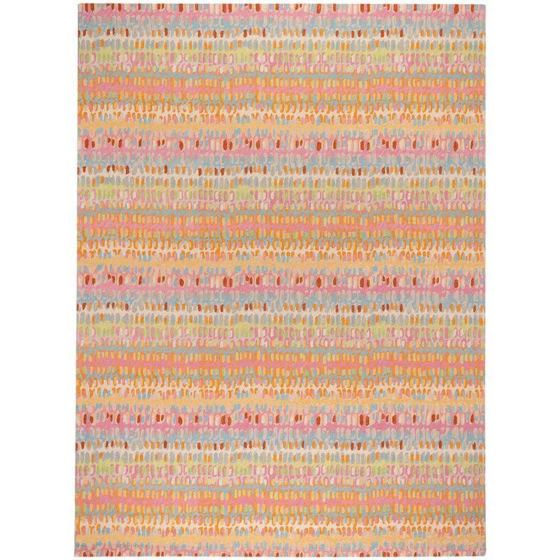 Paint Chip Confetti Hand Micro Hooked Wool Rug