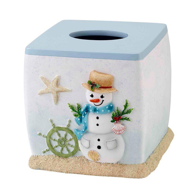 Coastal Snowman Tissue Box Cover