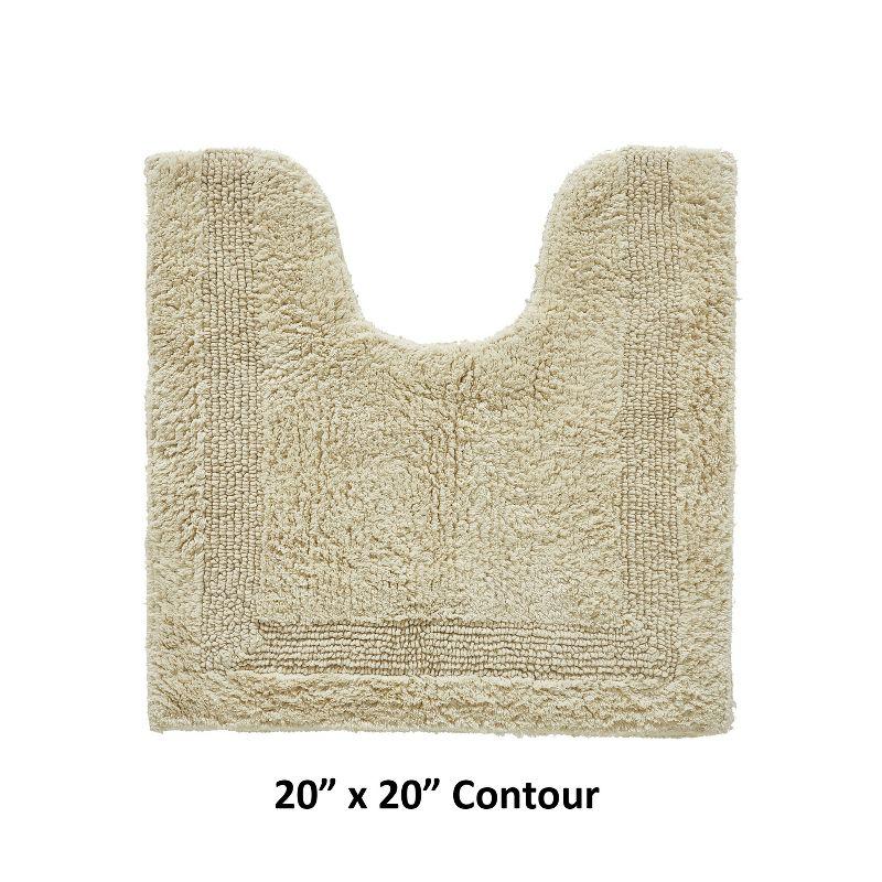 Better Trends Lux 100% Cotton Tufted Solid Reversible Bath Rug 20" x 20" Contour - Sand