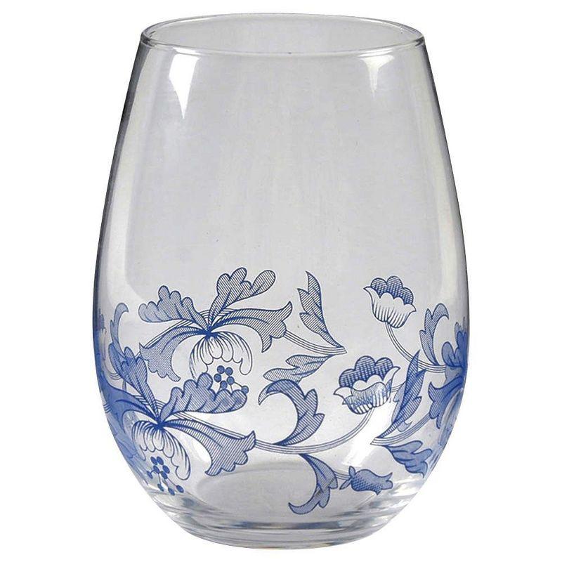 Spode Blue Italian Stemless Glasses 19 Oz