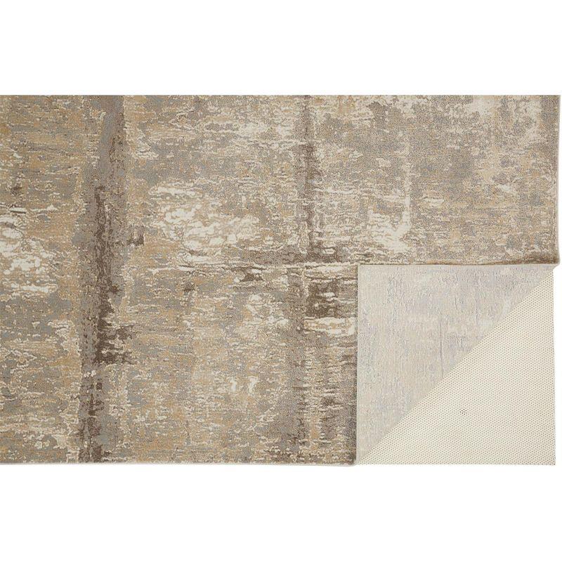 Parker Transitional Abstract Tan/Ivory/Brown Area Rug