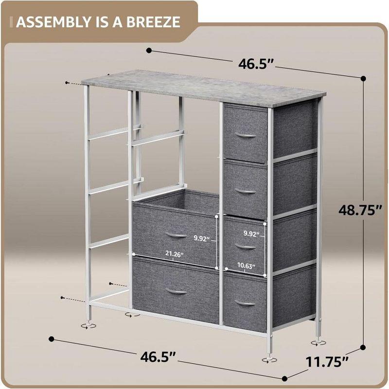 Gray 12-Drawer Nursery Dresser with Soft Close Drawers