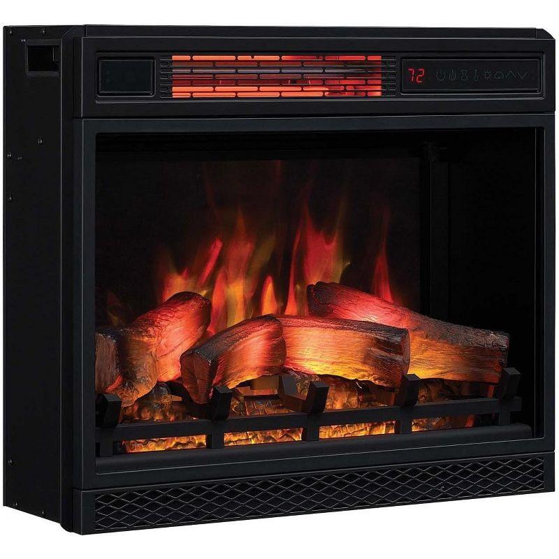 60 cm Black Electric Infrared Fireplace with Mantel