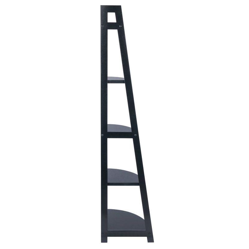 58" Adam A Frame Corner Shelf - Black - Winsome