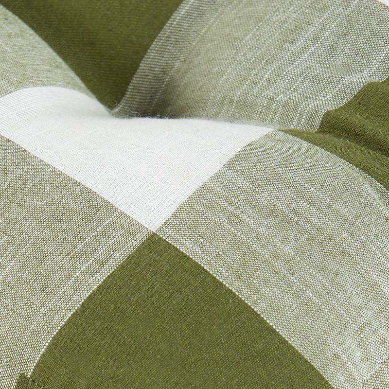 The Lakeside Collection Buffalo Check Bench Cushions - Green