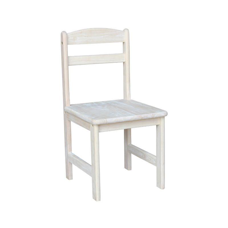 White Wood Juvenile Chair Set with Ladder Bracing