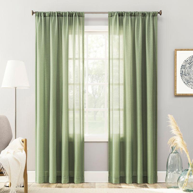 No. 918 Light Filtering Semi-Sheer Amalfi Rod Pocket Curtain Panel