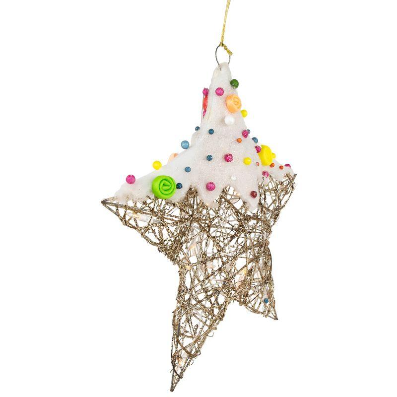 Northlight Lighted Candy Covered Star Christmas Decoration - 17" - Clear Lights