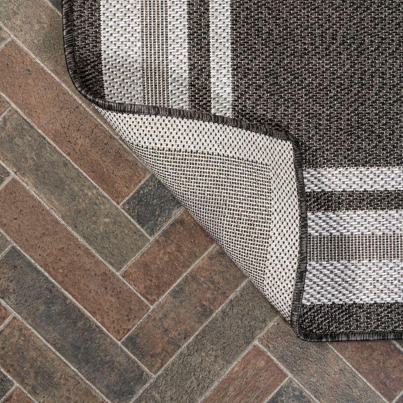 James Modern Border Stripe Indoor/Outdoor Area Rug - JONATHAN Y