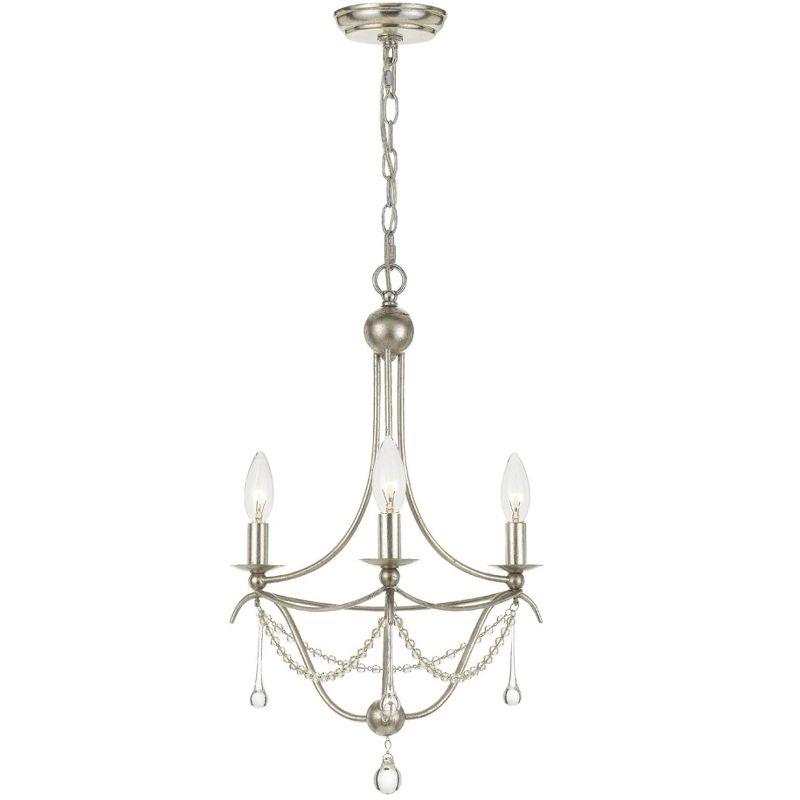 Crystorama Lighting Metro 3 - Light Chandelier in  Antique Silver