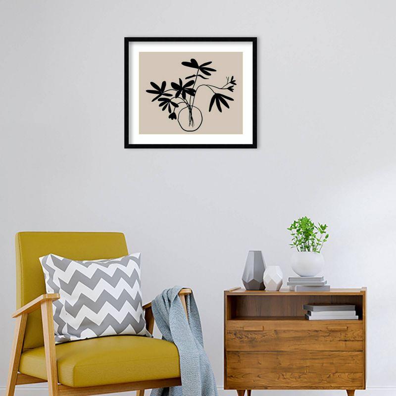 25" x 21" Beige Etchings III Poster by Urban Road - Amanti Art: Giclee Print, Hardwood Frame, Wire Mount