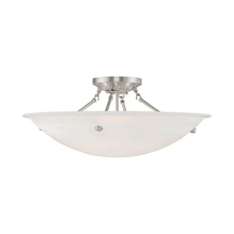 Livex Lighting Oasis 4 - Light Flush Mount in  Brushed Nickel