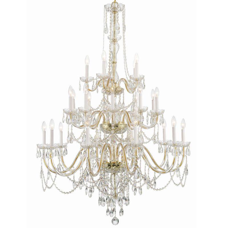 Crystorama Lighting Traditional Crystal 25 - Light Chandelier in  Polished Brass