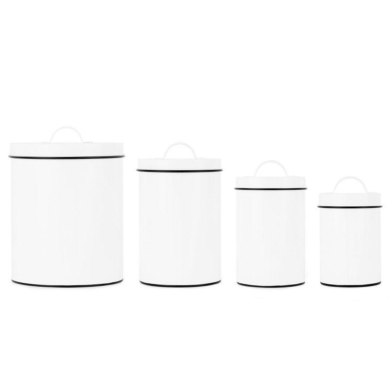 Outshine Co Outshine Farmhouse Nesting Kitchen Canister Set Perfect for Flour Coffee Tea Sugar (Set of 4)