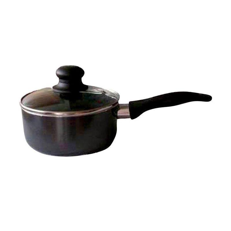 Bene Casa 2 Qt Black Non-Stick Aluminum Sauce Pan with Lid