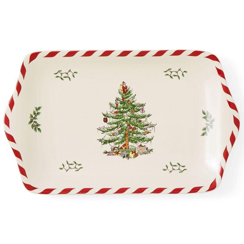 Spode Christmas Tree Peppermint Dessert Tray