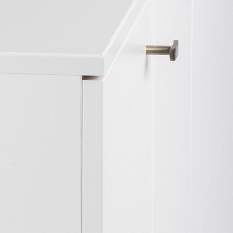 Milo Mid-Century Modern 4 Door Buffet Server White - Prepac: Laminated Storage Cabinet, CARB Certified