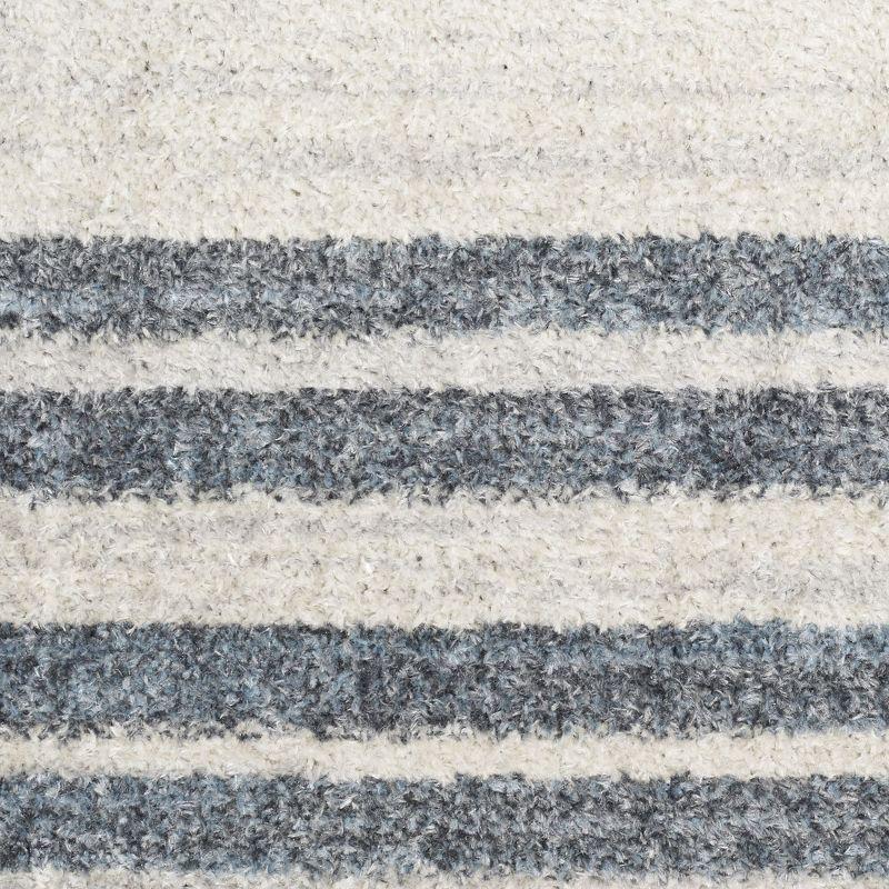 Nourison Astra Machine Washable Stripe Circle Mid-Century Modern Indoor Rug