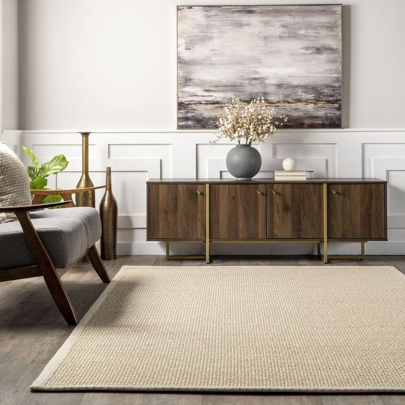 Proper Sisal and Wool Tan Area Rug
