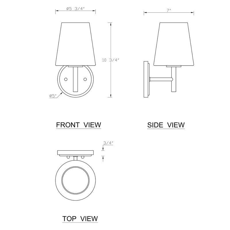 C Cattleya 1-Light Brushed Nickel Armed Sconce Wall Lamp with Clear Glass Shade(2-Pack)