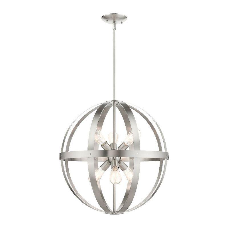 Livex Lighting Stoneridge 6 - Light Pendant in  Brushed Nickel