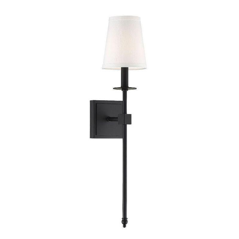 Monroe Transitional 24" Matte Black Outdoor Wall Sconce