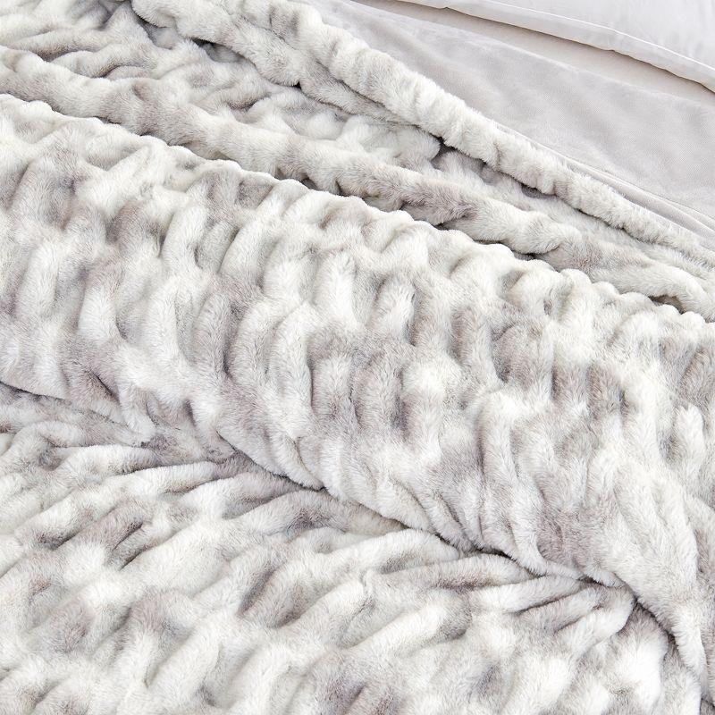 50" x 60" Reversible Faux Fur Throw Blanket - Great Bay Home